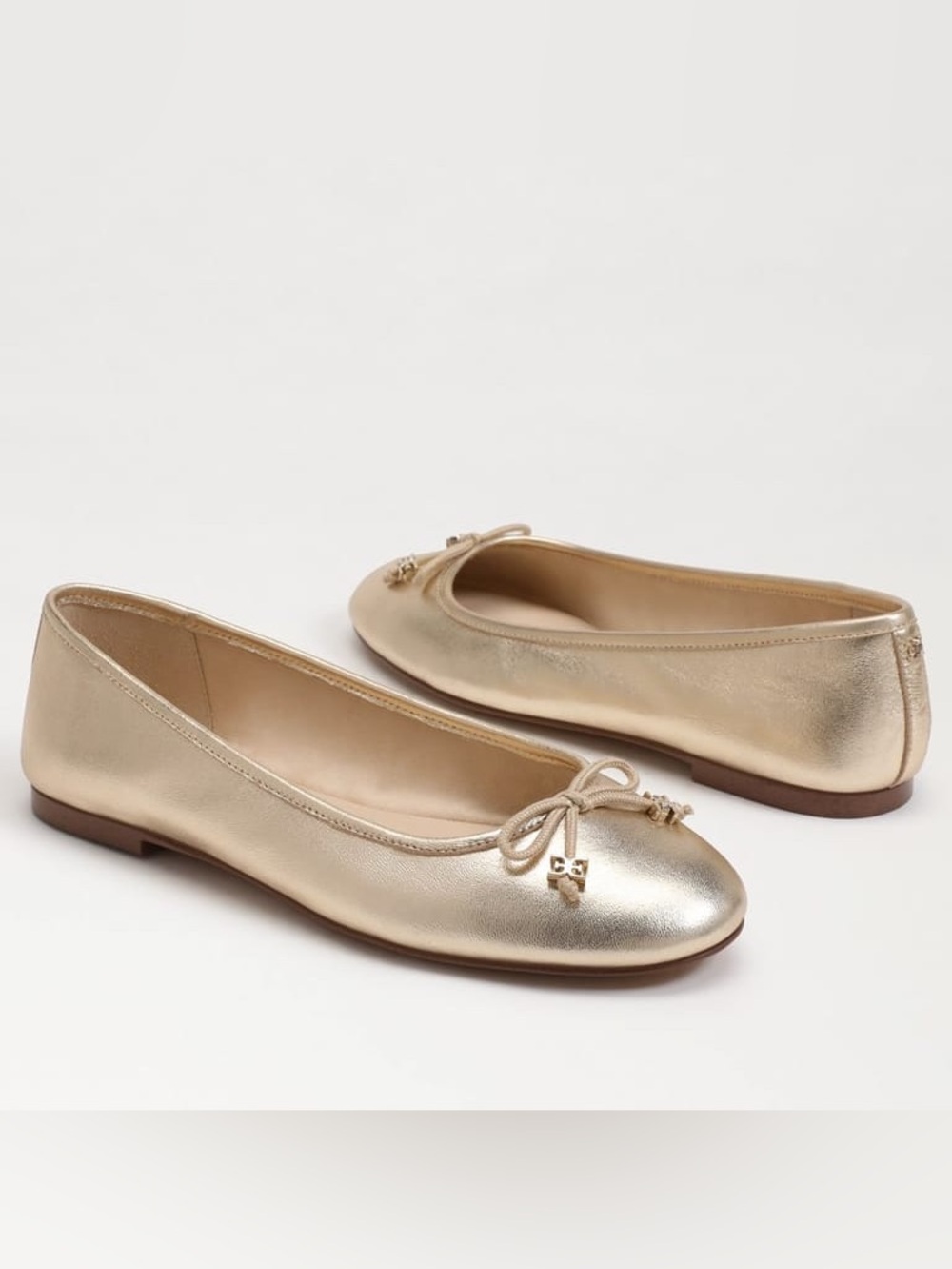 Sam Edelman Felicia Luxe Ballet Flats in Gold Leaf Leather Sz 9.5